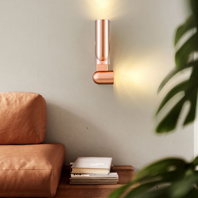 Scandinavian Steel Iron Glass 2-Light Wall Sconce Lamp