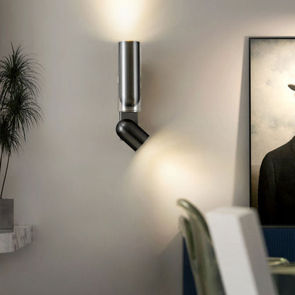 Scandinavian Steel Iron Glass 2-Light Wall Sconce Lamp