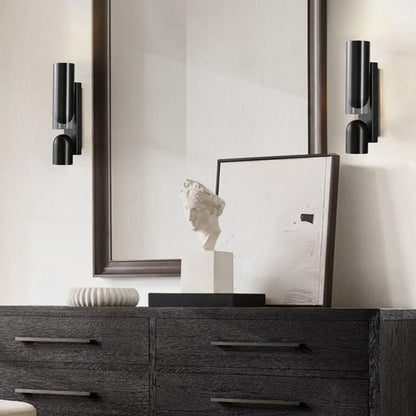 Scandinavian Steel Iron Glass 2-Light Wall Sconce Lamp