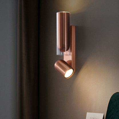 Scandinavian Steel Iron Glass 2-Light Wall Sconce Lamp