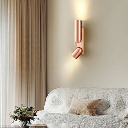 Scandinavian Steel Iron Glass 2-Light Wall Sconce Lamp