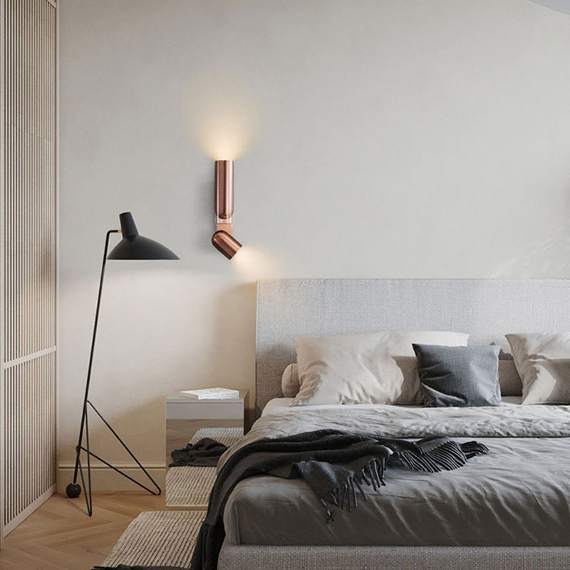 Scandinavian Steel Iron Glass 2-Light Wall Sconce Lamp