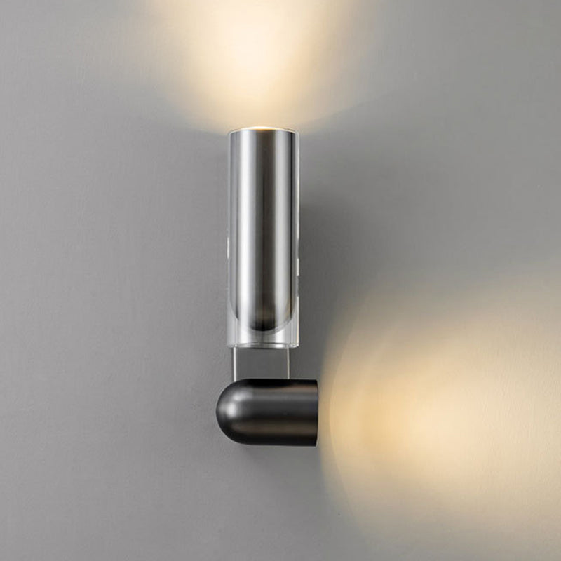 Scandinavian Steel Iron Glass 2-Light Wall Sconce Lamp