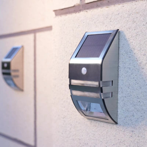 Solar ABS PC Stainless Steel LED Wall Sconce Lamp