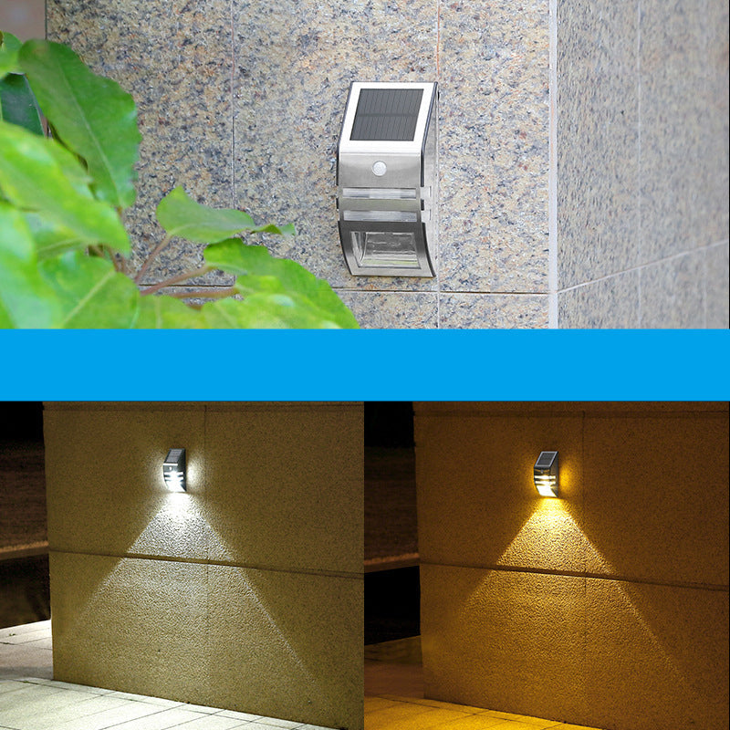 Solar ABS PC Stainless Steel LED Wall Sconce Lamp