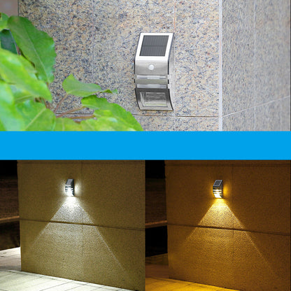 Solar ABS PC Stainless Steel LED Wall Sconce Lamp