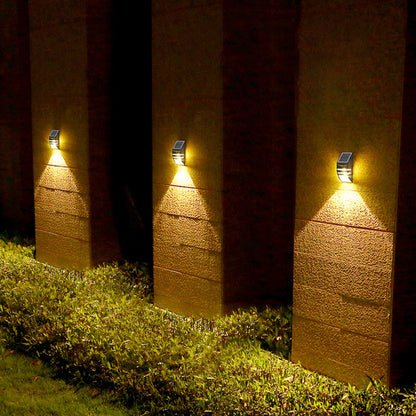 Solar ABS PC Stainless Steel LED Wall Sconce Lamp