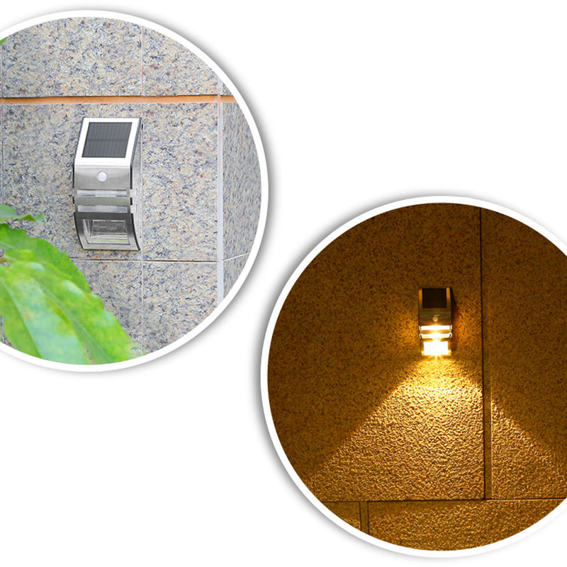 Solar ABS PC Stainless Steel LED Wall Sconce Lamp