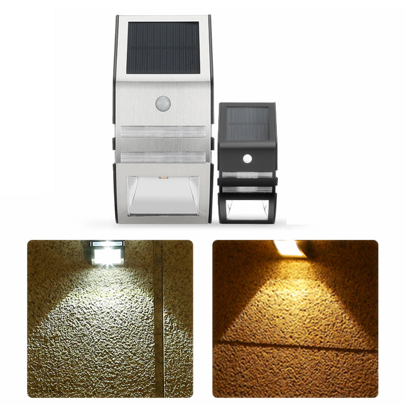 Solar ABS PC Stainless Steel LED Wall Sconce Lamp