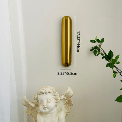 Modern Minimalist Oval Linear Iron 2-Light Wall Sconce Lamp