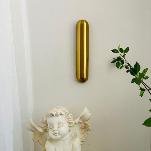 Modern Minimalist Oval Linear Iron 2-Light Wall Sconce Lamp