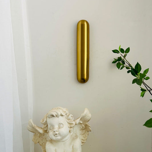 Modern Minimalist Oval Linear Iron 2-Light Wall Sconce Lamp