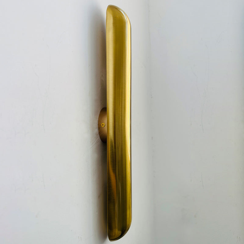 Modern Minimalist Oval Linear Iron 2-Light Wall Sconce Lamp