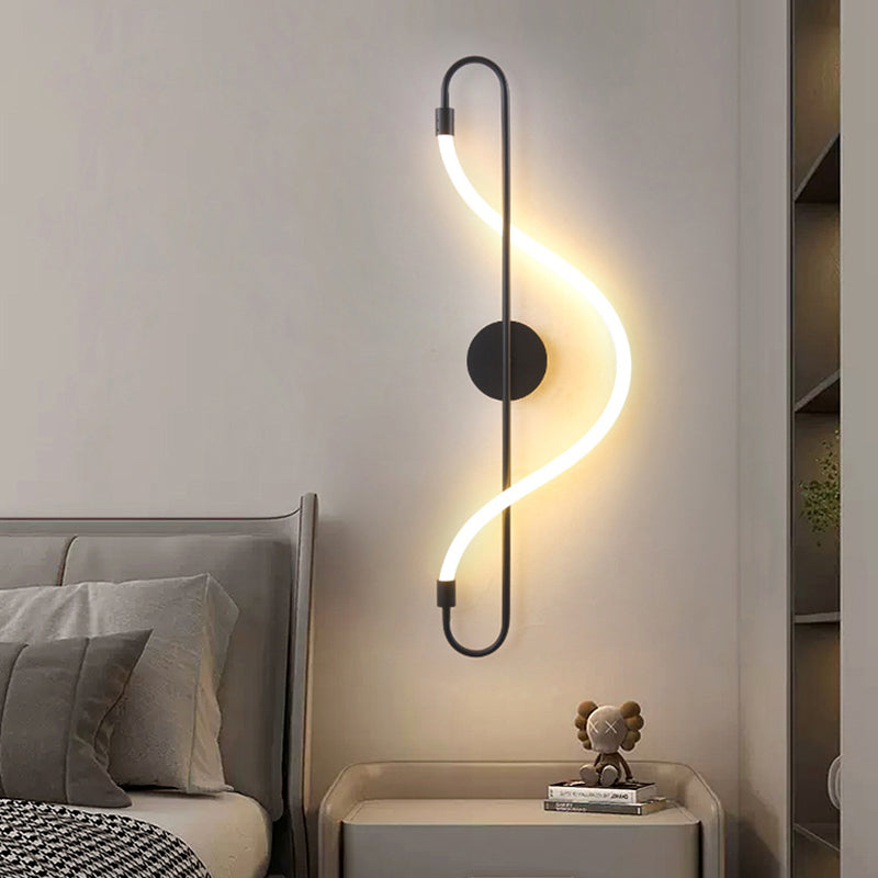 Creative Music Note Shape Iron Acrylic LED Wall Sconce Lamp