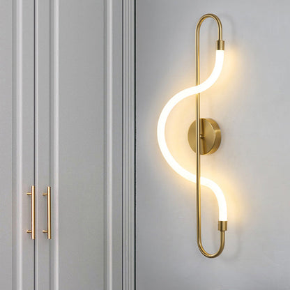 Creative Music Note Shape Iron Acrylic LED Wall Sconce Lamp