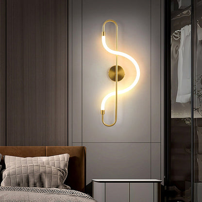 Creative Music Note Shape Iron Acrylic LED Wall Sconce Lamp
