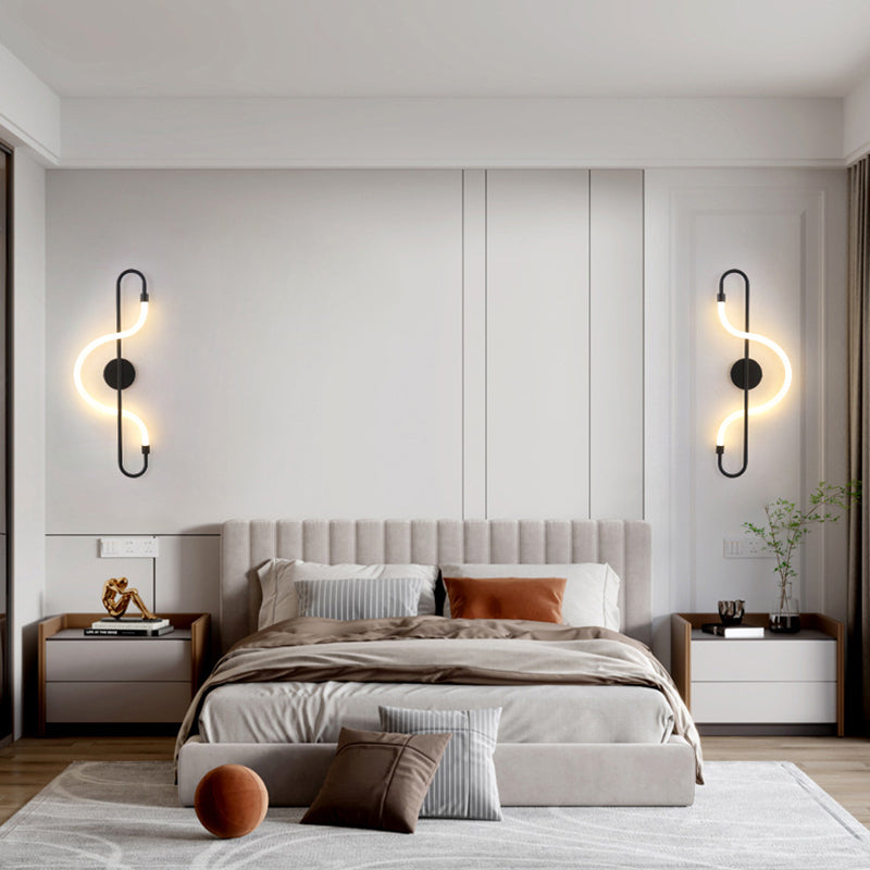 Creative Music Note Shape Iron Acrylic LED Wall Sconce Lamp