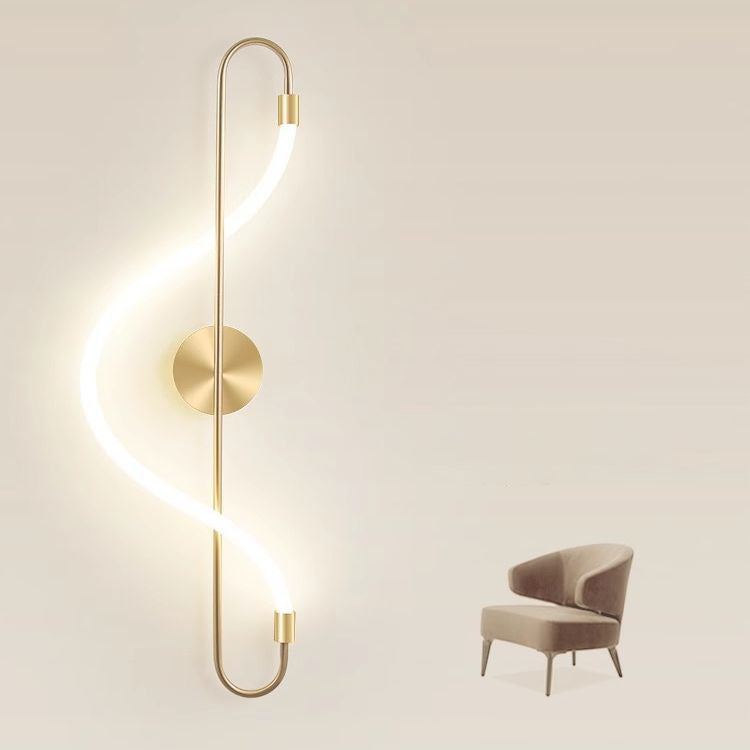 Creative Music Note Shape Iron Acrylic LED Wall Sconce Lamp