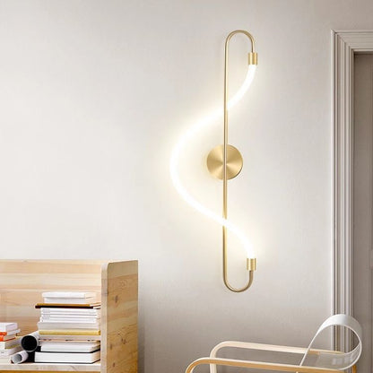 Creative Music Note Shape Iron Acrylic LED Wall Sconce Lamp