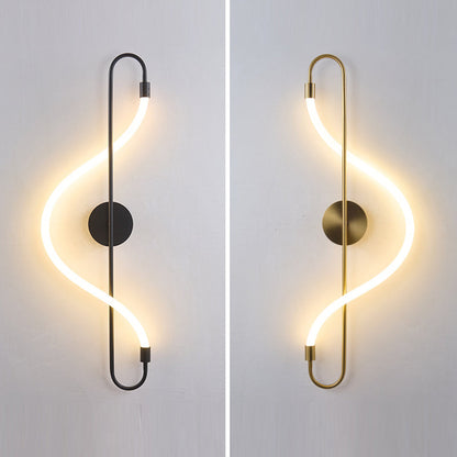 Creative Music Note Shape Iron Acrylic LED Wall Sconce Lamp