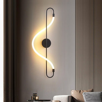 Creative Music Note Shape Iron Acrylic LED Wall Sconce Lamp