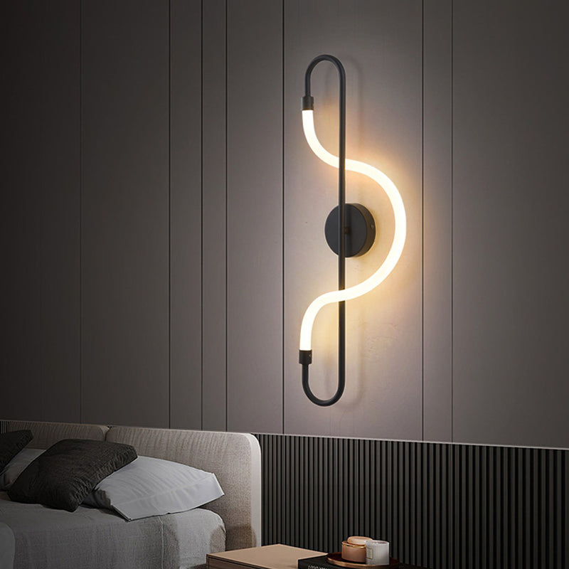 Creative Music Note Shape Iron Acrylic LED Wall Sconce Lamp