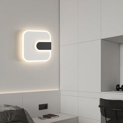 Minimalist Round Square Iron Acrylic LED Wall Sconce Lamp