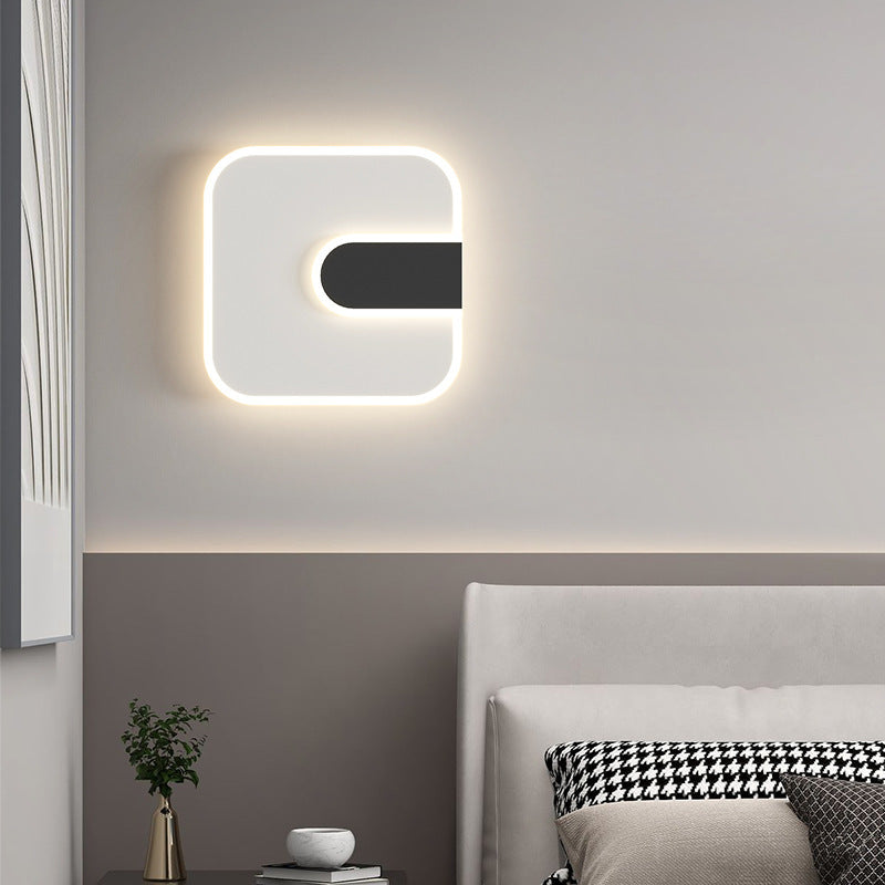 Minimalist Round Square Iron Acrylic LED Wall Sconce Lamp
