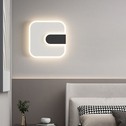 Minimalist Round Square Iron Acrylic LED Wall Sconce Lamp
