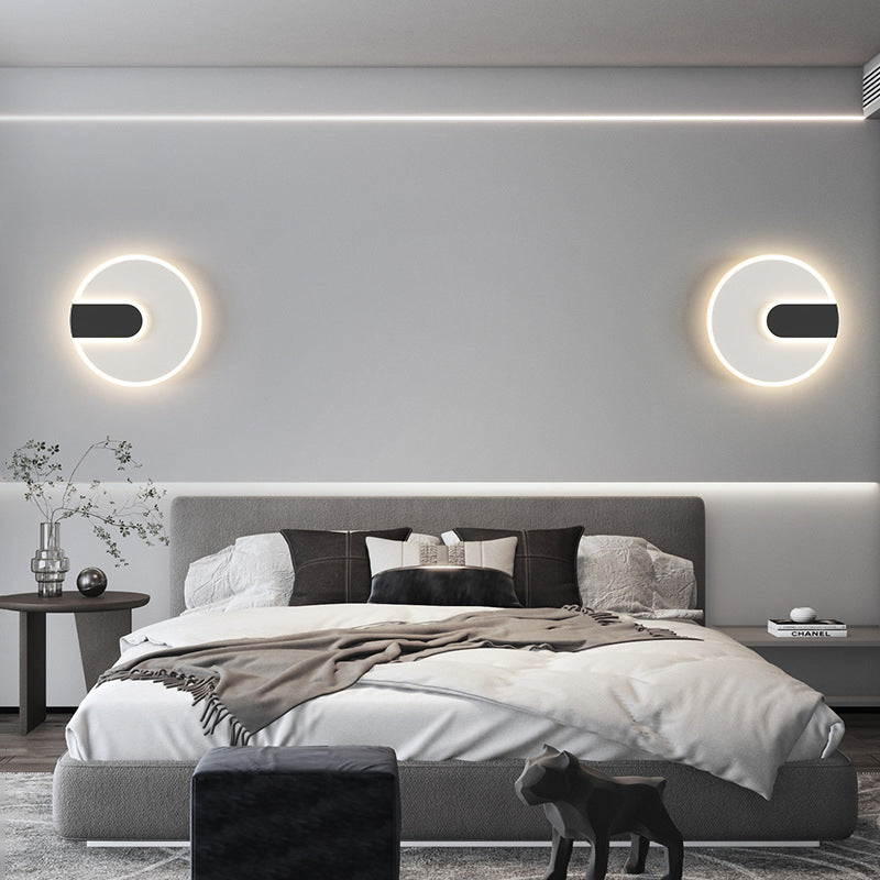 Minimalist Round Square Iron Acrylic LED Wall Sconce Lamp