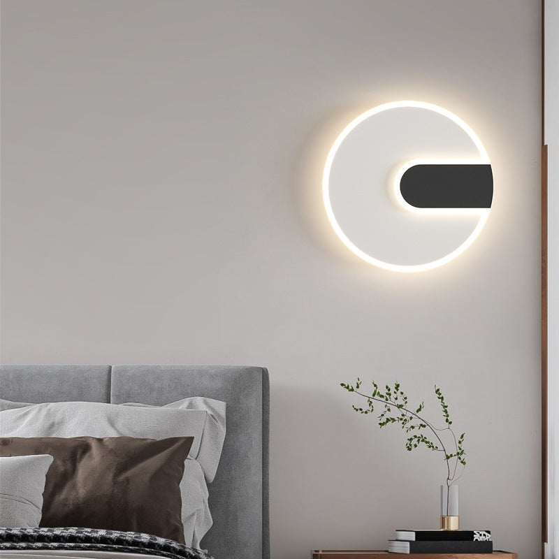 Minimalist Round Square Iron Acrylic LED Wall Sconce Lamp