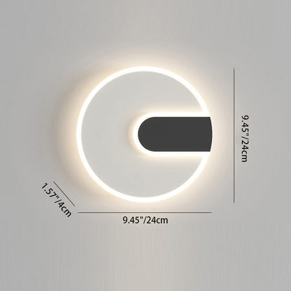 Minimalist Round Square Iron Acrylic LED Wall Sconce Lamp