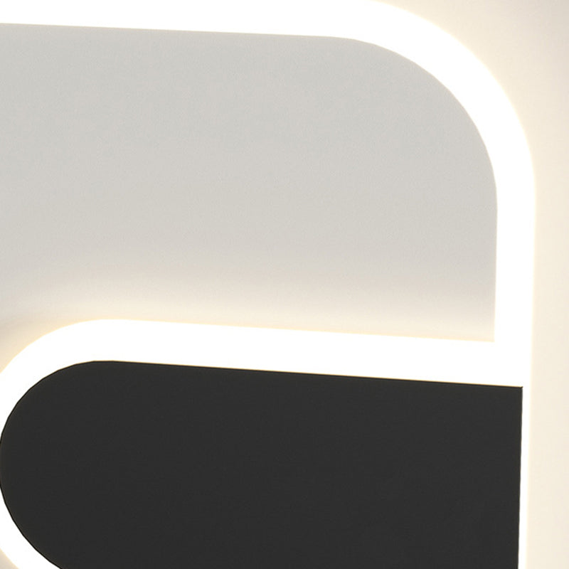 Minimalist Round Square Iron Acrylic LED Wall Sconce Lamp