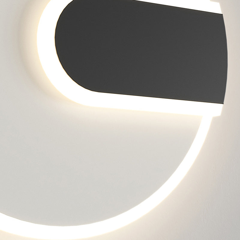 Minimalist Round Square Iron Acrylic LED Wall Sconce Lamp