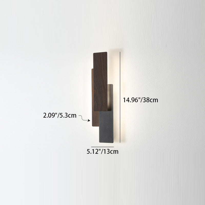 Modern Minimalist Rectangle Iron LED Wall Sconce Lamp