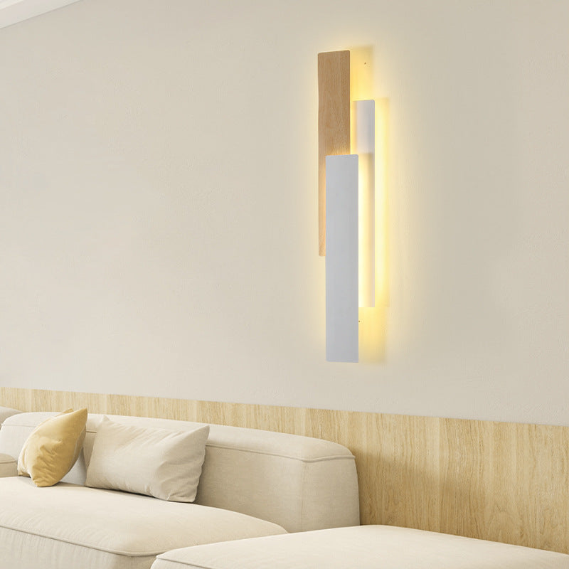 Modern Minimalist Rectangle Iron LED Wall Sconce Lamp