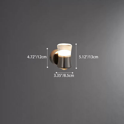 Scandinavian Cone Iron Aluminum Lens LED Wall Sconce Lamp