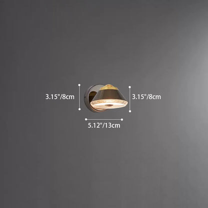 Scandinavian Cone Iron Aluminum Lens LED Wall Sconce Lamp