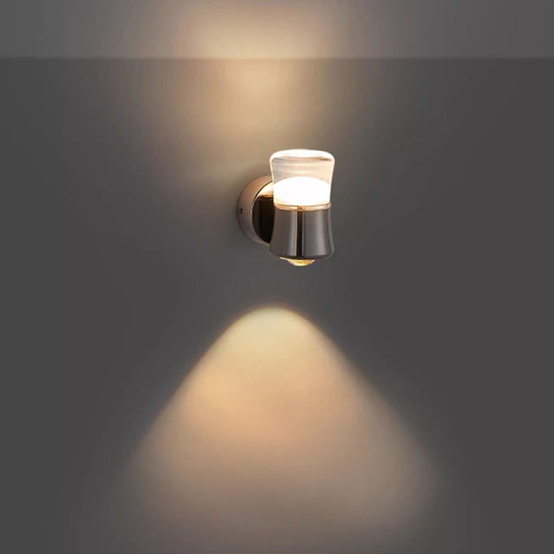 Scandinavian Cone Iron Aluminum Lens LED Wall Sconce Lamp