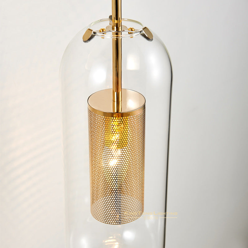 Scandinavian Stainless Steel Glass 1-Light Wall Sconce Lamp