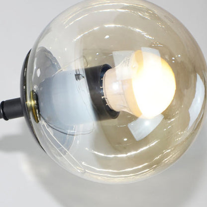 Scandinavian Bean Round Iron Glass 1-Light Wall Sconce Lamp