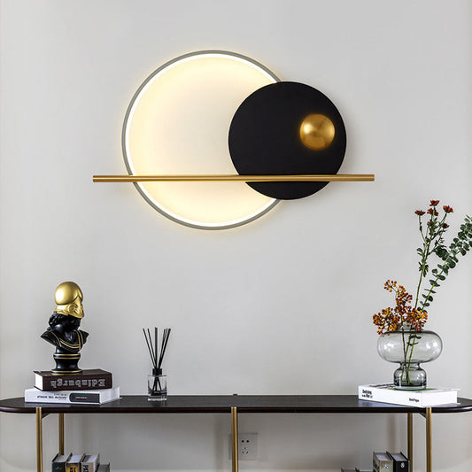 Scandinavian Round Aluminum Iron LED Wall Sconce Lamp