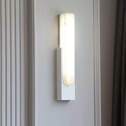 Scandinavian Hardware Faux Marble LED Wall Sconce Lamp