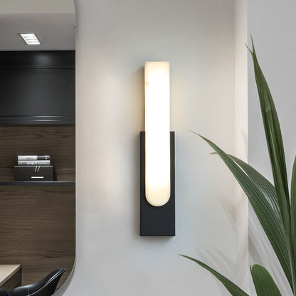 Scandinavian Hardware Faux Marble LED Wall Sconce Lamp