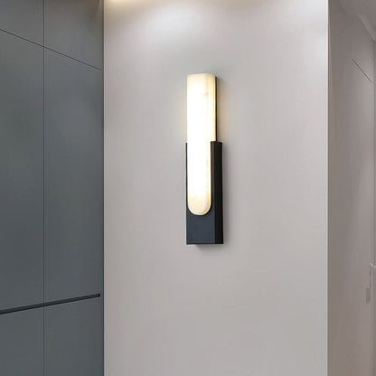 Scandinavian Hardware Faux Marble LED Wall Sconce Lamp