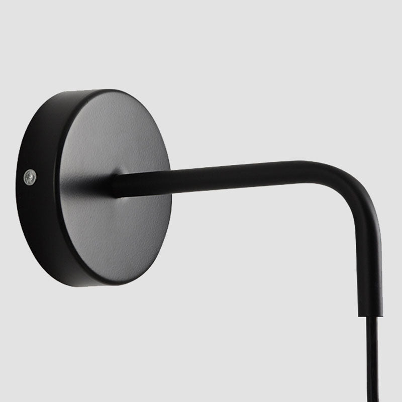 Modern Minimalist Round Cone Iron 1-Light Wall Sconce Lamp