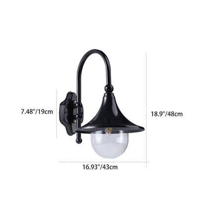 Waterproof Cone Aluminum Acrylic 1-Light Wall Sconce Lamp