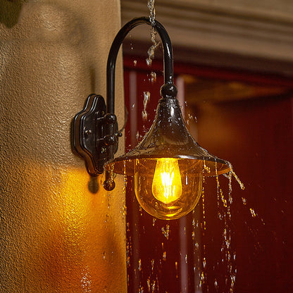 Waterproof Cone Aluminum Acrylic 1-Light Wall Sconce Lamp