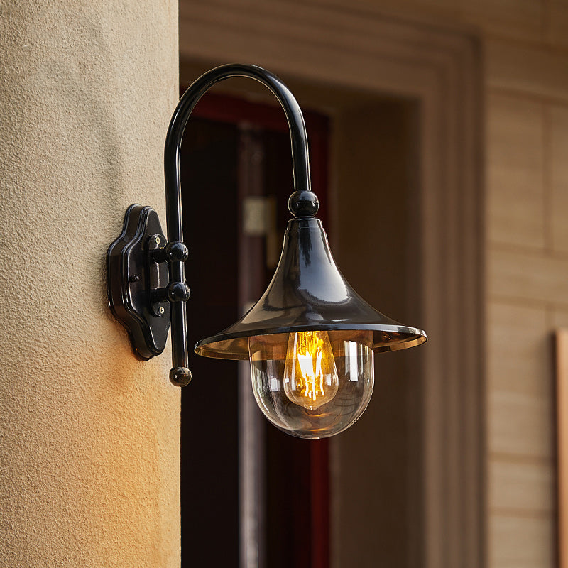 Waterproof Cone Aluminum Acrylic 1-Light Wall Sconce Lamp
