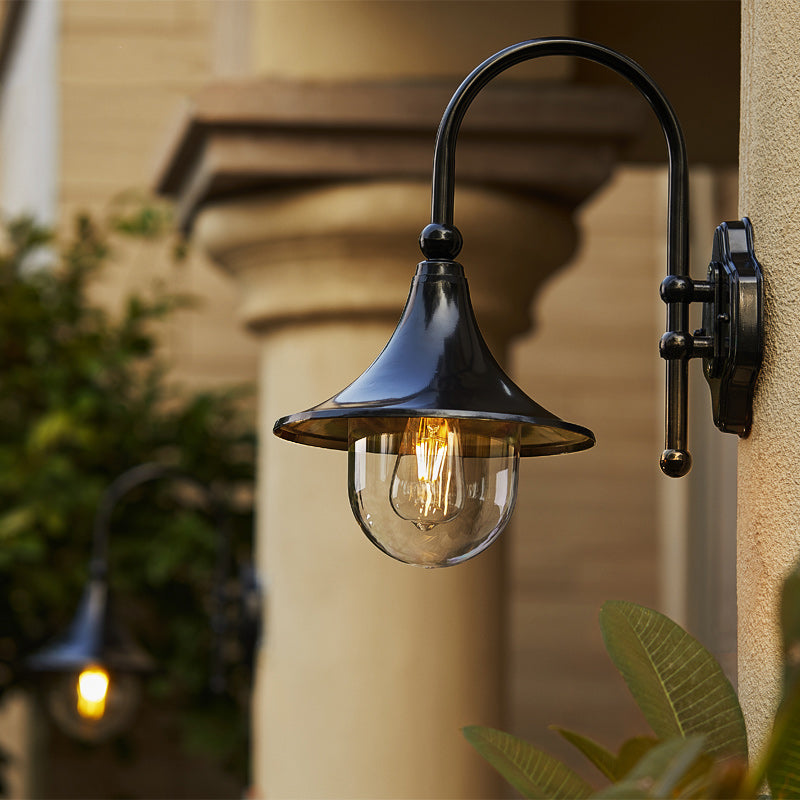 Waterproof Cone Aluminum Acrylic 1-Light Wall Sconce Lamp